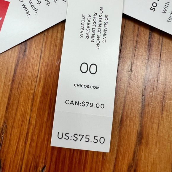 NWT Chico's White Flat Front Bermuda Shorts Cotton Blend Walking Sz 00- 2R - Picture 7 of 16